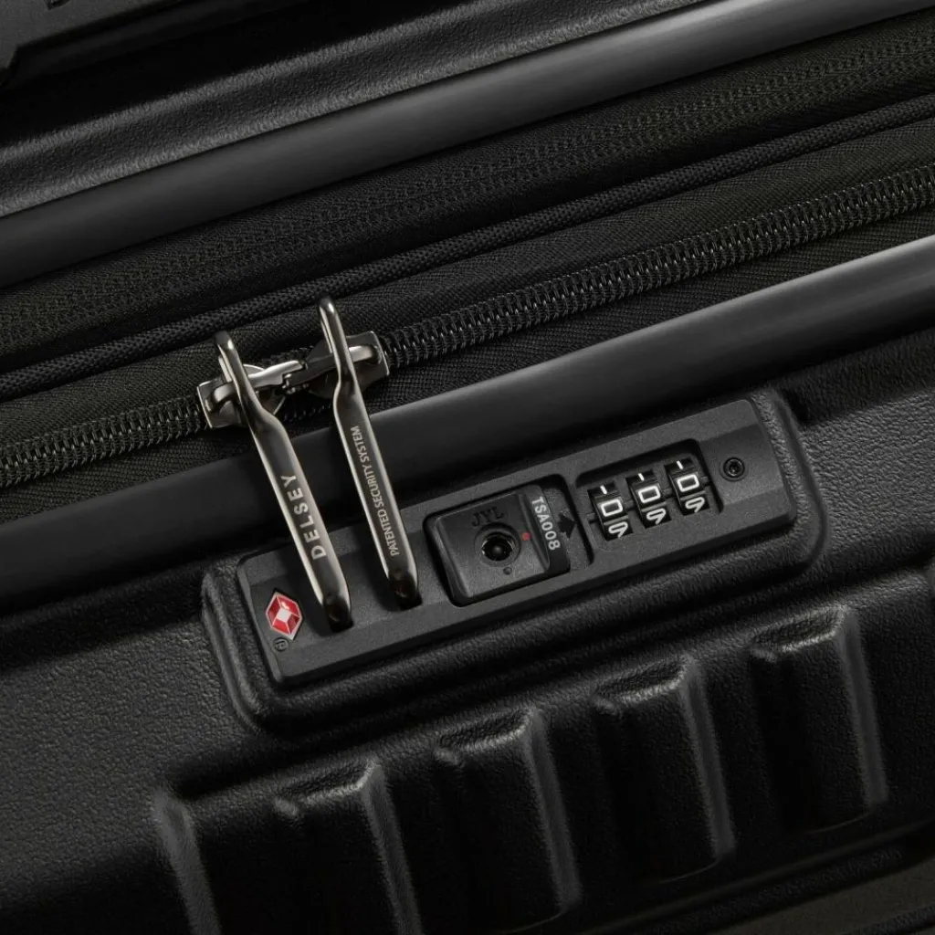 Best Delsey Paris Rempart 2.0 4 Rollen Kabinentrolley 55 cm mit Dehnfalte schwarz