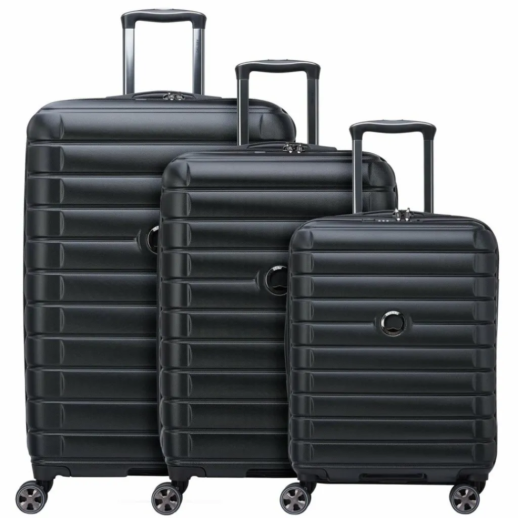 Delsey Paris Shadow 5.0 4 Rollen Kofferset 3-teilig schwarz
