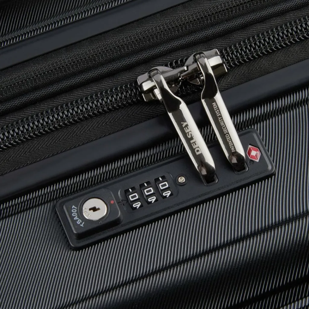 Delsey Paris Shadow 5.0 4 Rollen Kofferset 3-teilig schwarz