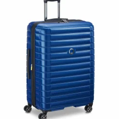 Clearance Delsey Paris Shadow 5.0 4 Rollen Trolley 82 cm mit Dehnfalte blau