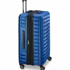 Clearance Delsey Paris Shadow 5.0 4 Rollen Trolley 82 cm mit Dehnfalte blau