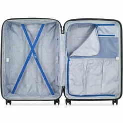 Clearance Delsey Paris Shadow 5.0 4 Rollen Trolley 82 cm mit Dehnfalte blau