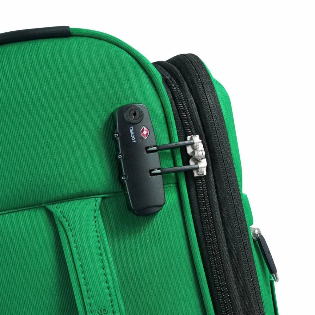 Delsey Paris Weichgepäck Kabinengepäck|4-Rollen Kabinentrolleys<x Colors Benetton Color Block 4-Rollen Kabinentrolley 55 cm mit Dehnfalte green