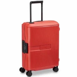 New Delsey Paris x United Colors of Benetton Color Block Hardside 4-Rollen Kabinentrolley 55 cm red
