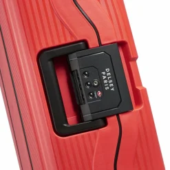 New Delsey Paris x United Colors of Benetton Color Block Hardside 4-Rollen Kabinentrolley 55 cm red