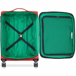 Delsey Paris Weichgepäck Kabinengepäck|4-Rollen Kabinentrolleys<x United Colors of Benetton Color Bock 4-Rollen Trolley 67 cm mit Dehnfalte red