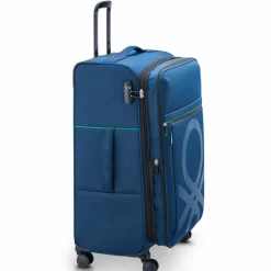 Delsey Paris Weichgepäck|4-Rollen Koffer<x United Colors of Benetton Color Block 4-Rollen Trolley 77cm mit Dehnfalte navy