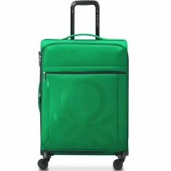 Clearance Delsey Paris x United Colors of Benetton Color Bock 4-Rollen Trolley 67 cm mit Dehnfalte green