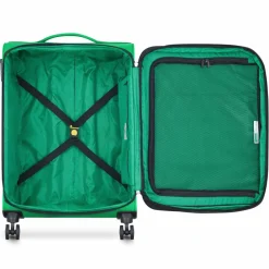 Clearance Delsey Paris x United Colors of Benetton Color Bock 4-Rollen Trolley 67 cm mit Dehnfalte green