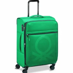 Clearance Delsey Paris x United Colors of Benetton Color Bock 4-Rollen Trolley 67 cm mit Dehnfalte green