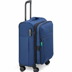 Hot Delsey Paris x United Colors of Benetton BE 4-Rollen Kabinentrolley 55 cm mit Dehnfalte faded denim