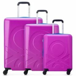 Delsey Paris Koffersets Als Hartgepäck|Koffersets 3-Teilig<x United Colors of Benetton Fabrica 4-Rollen Kofferset 3 tlg. purple