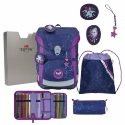 Outlet DerDieDas ErgoFlex Easy LED Schulranzen-Set 5-teilig Dancing Star