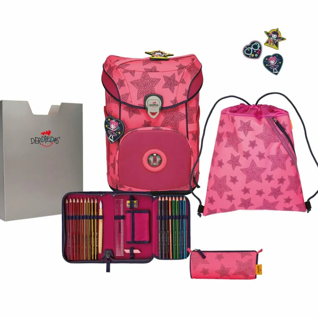 DerDieDas Schulranzen & Sets<ErgoFlex Superflash Easy Schulranzen-Set neon star