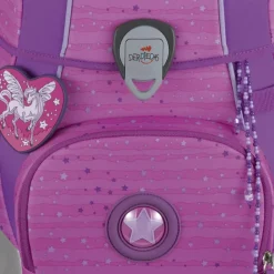 Clearance DerDieDas ErgoFlex Tiny Schulranzen-Set 6-teilig Purple Unicorn