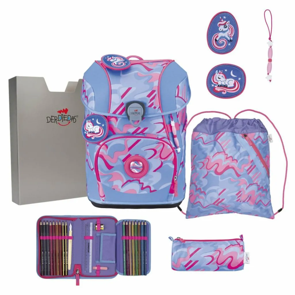 Sale DerDieDas ErgoFlex Tiny Schulranzen-Set 8-teilig Magic Unicorn
