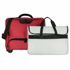 Hot Dermata 2 Rollen Businesstrolley 41 cm Laptopfach rot