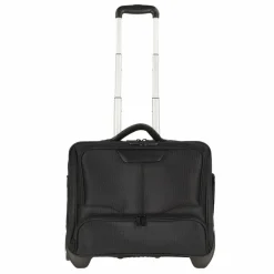 Dermata 2 Rollen Businesstrolley 41 cm Laptopfach schwarz