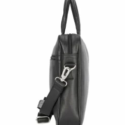 Dermata Laptoptaschen|Aktentaschen<Aktentasche Leder 39 cm Laptopfach schwarz