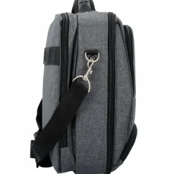 Online Dermata Basic Plus Flugumhänger 43 cm Laptopfach grau schwarz