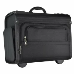 Dermata Pilotenkoffer|Laptoptaschen<Pilotenkoffer Trolley 46 cm Laptopfach schwarz