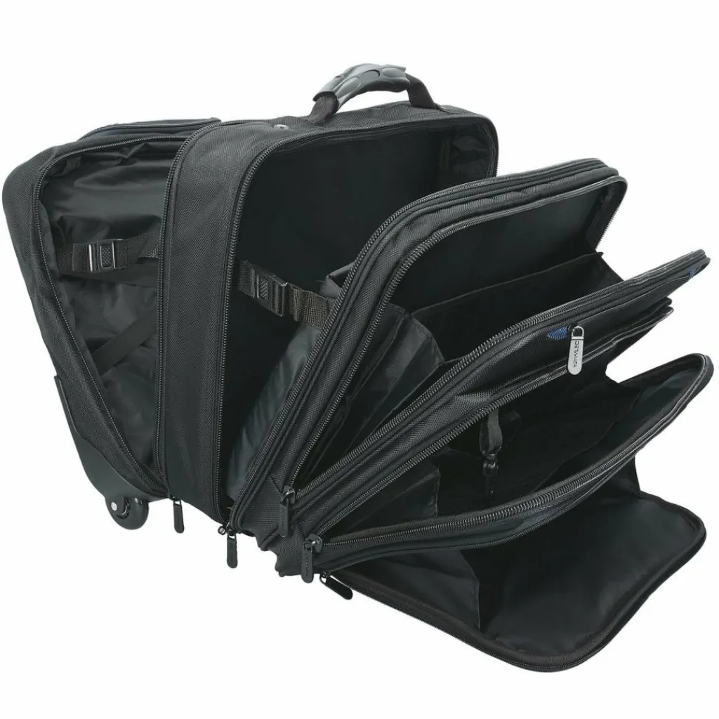 Sale Dermata 2-Rollen Businesstrolley 42 cm Laptopfach schwarz