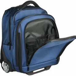 Dermata 2-Rollen Rucksacktrolley 47 cm Laptopfach blau