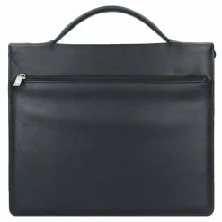 Online Dermata Schreibmappe Leder 34 cm schwarz