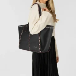 Desigual Shopper|Schultertaschen<Manhattan Pespuntes Shopper Tasche 34 cm schwarz