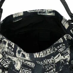 Sale Desigual Newspaper Arica Schultertasche 30 cm schwarz