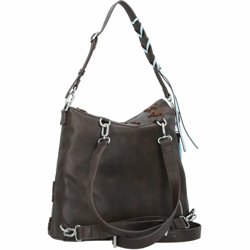 Online Desigual Stencil Flocado Jersey 2.0 Daypack 33 cm braun