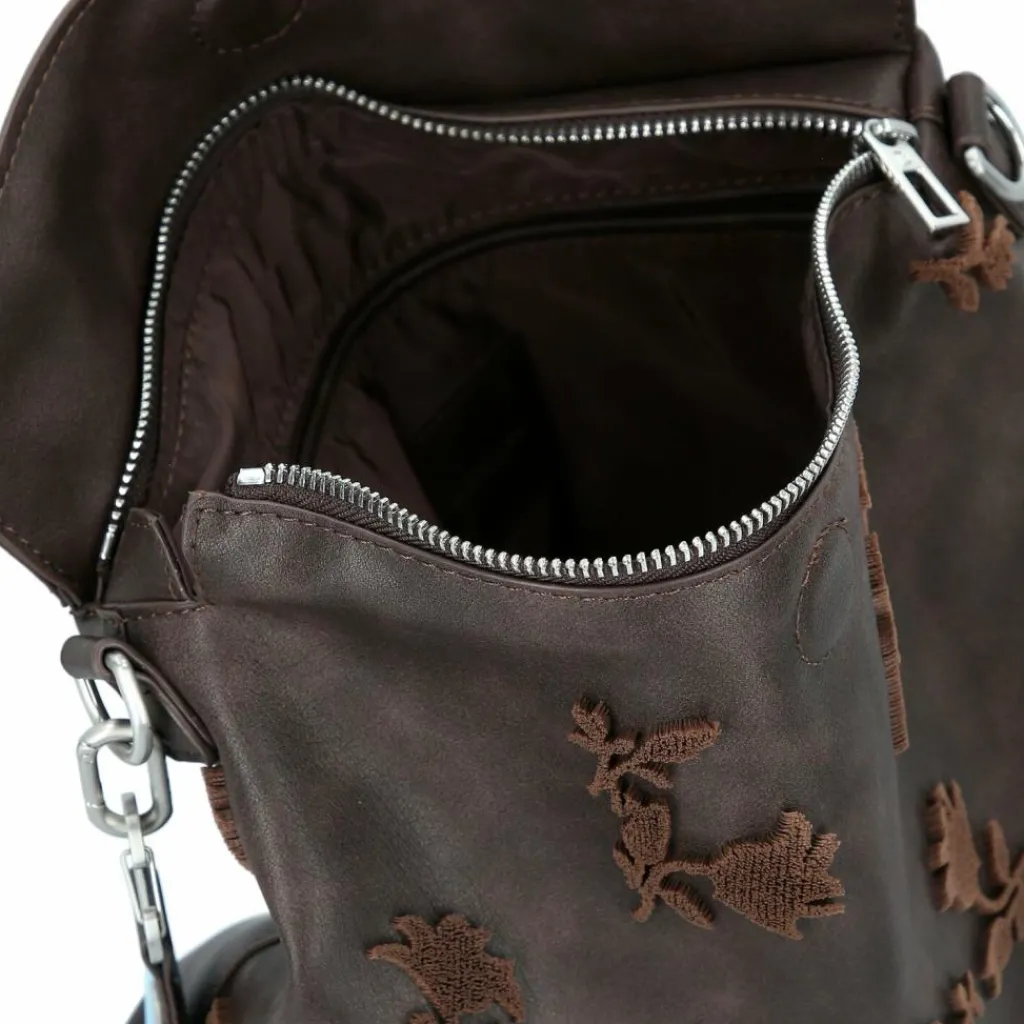 Online Desigual Stencil Flocado Jersey 2.0 Daypack 33 cm braun