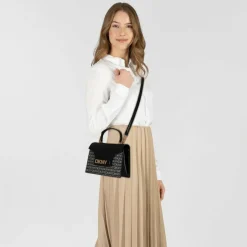 Sale DKNY Avril Handtasche 23.5 cm black logo- black