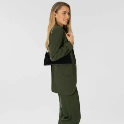 DKNY Avril Schultertasche Leder 26 cm black-black