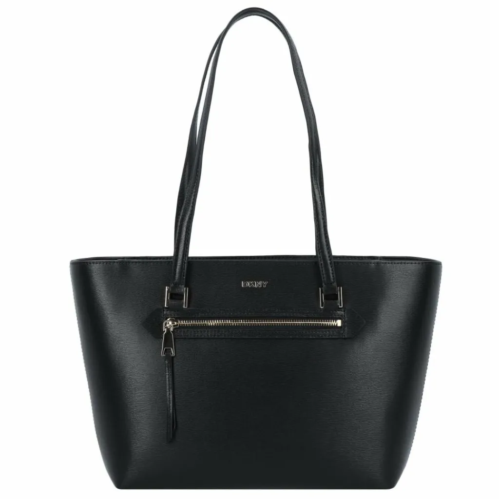 DKNY Shopper|Schultertaschen<Bryant Shopper Tasche Leder 31 cm blk-gold