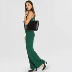 DKNY Shopper|Schultertaschen<Bryant Shopper Tasche Leder 31 cm blk-gold