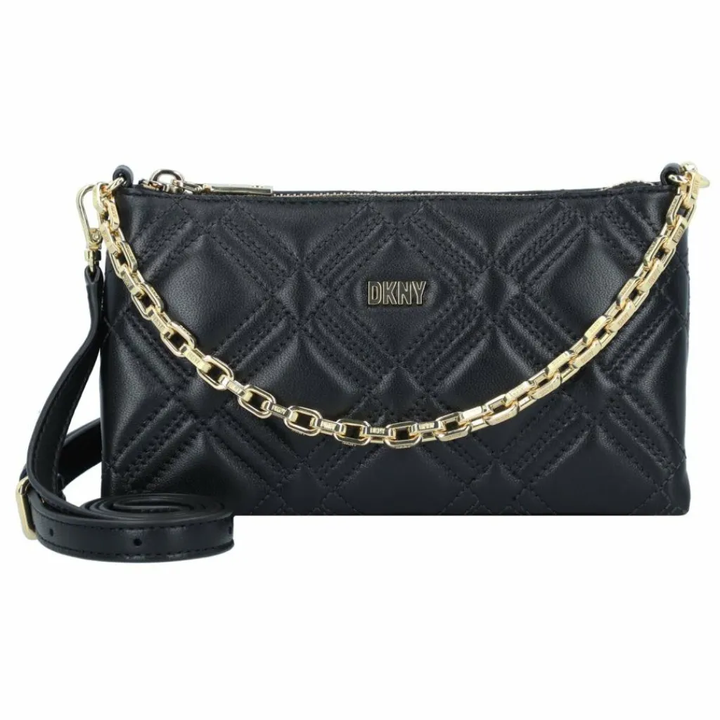Discount DKNY Evon Schultertasche Leder 22 cm blk-gold