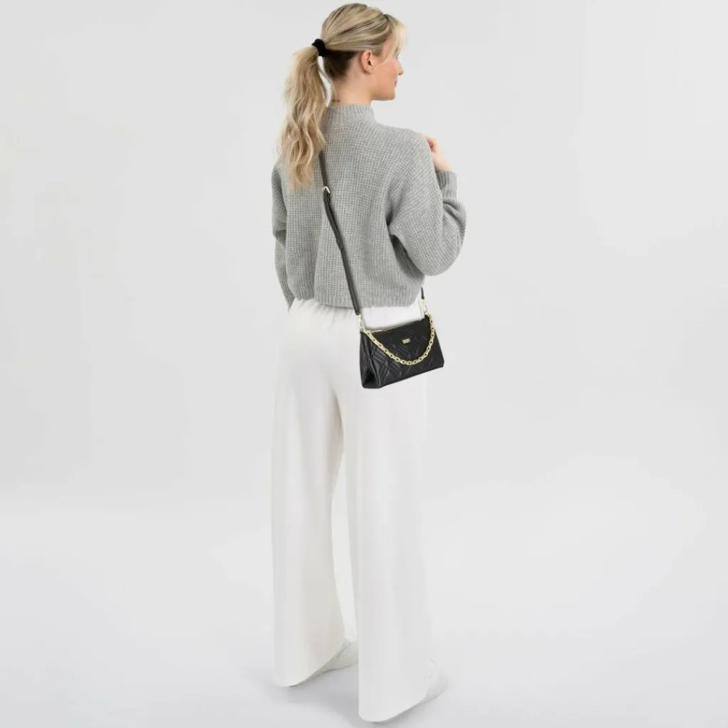 Discount DKNY Evon Schultertasche Leder 22 cm blk-gold