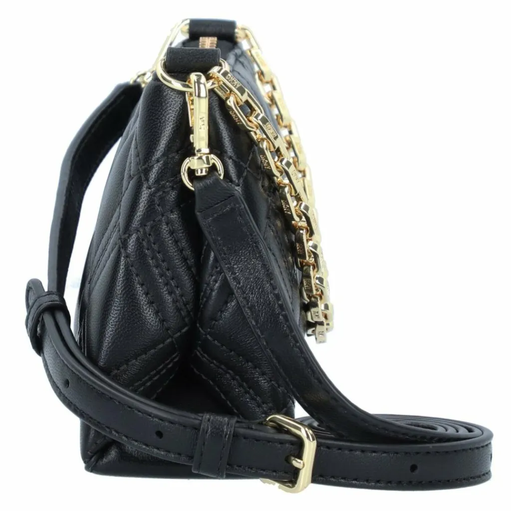 Discount DKNY Evon Schultertasche Leder 22 cm blk-gold