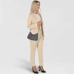 DKNY Schultertaschen<Jenna Schultertasche 23 cm dark gray