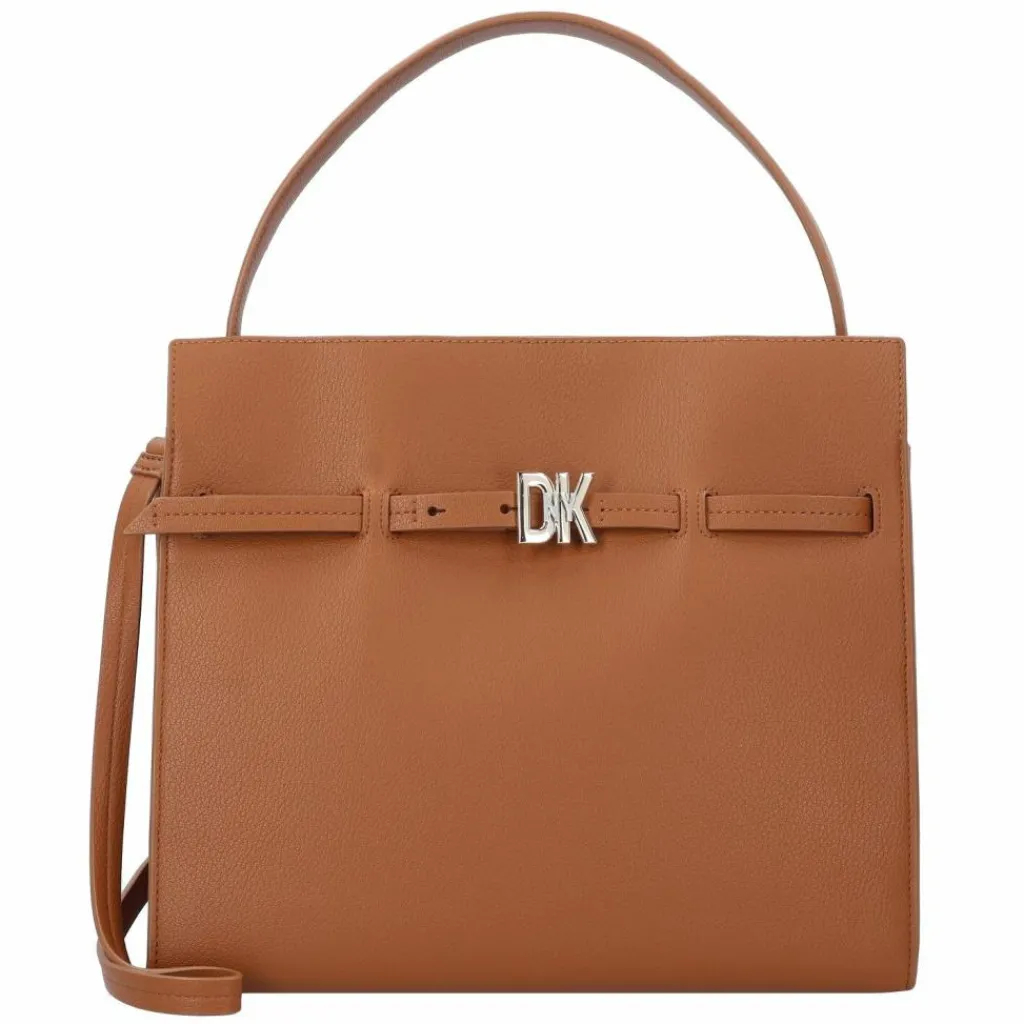 Outlet DKNY Milan Schultertasche Leder 31 cm cognac