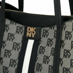 Clearance DKNY Nuri Schultertasche Leder 36 cm black logo- black