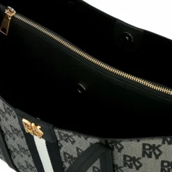 Clearance DKNY Nuri Schultertasche Leder 36 cm black logo- black