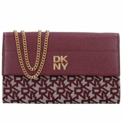 Sale DKNY Rosa Clutch Geldbörse Leder 20 cm aged wine-garnet