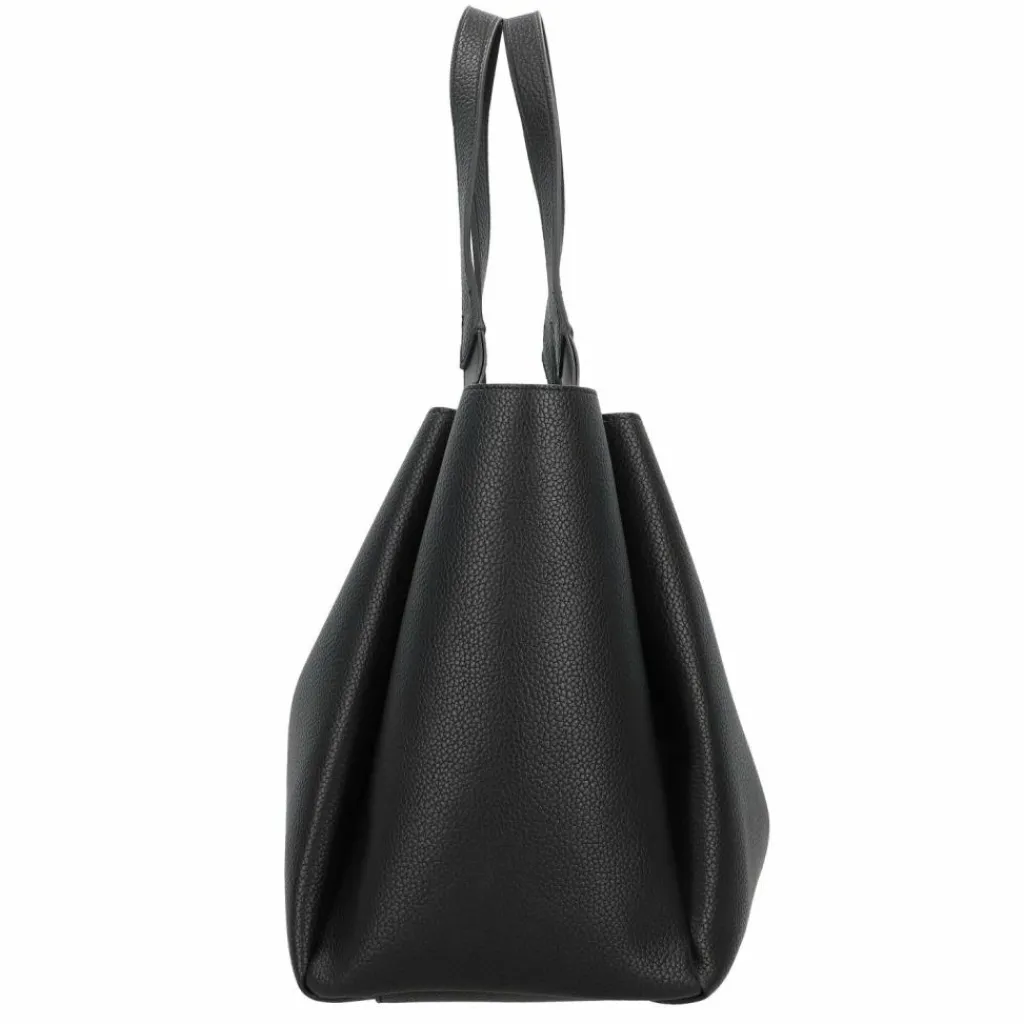 Hot DKNY Willa Shopper Tasche Leder 37 cm black-silver