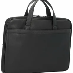 Hot d&n Business Line Aktentasche Leder 40 cm Laptopfach schwarz