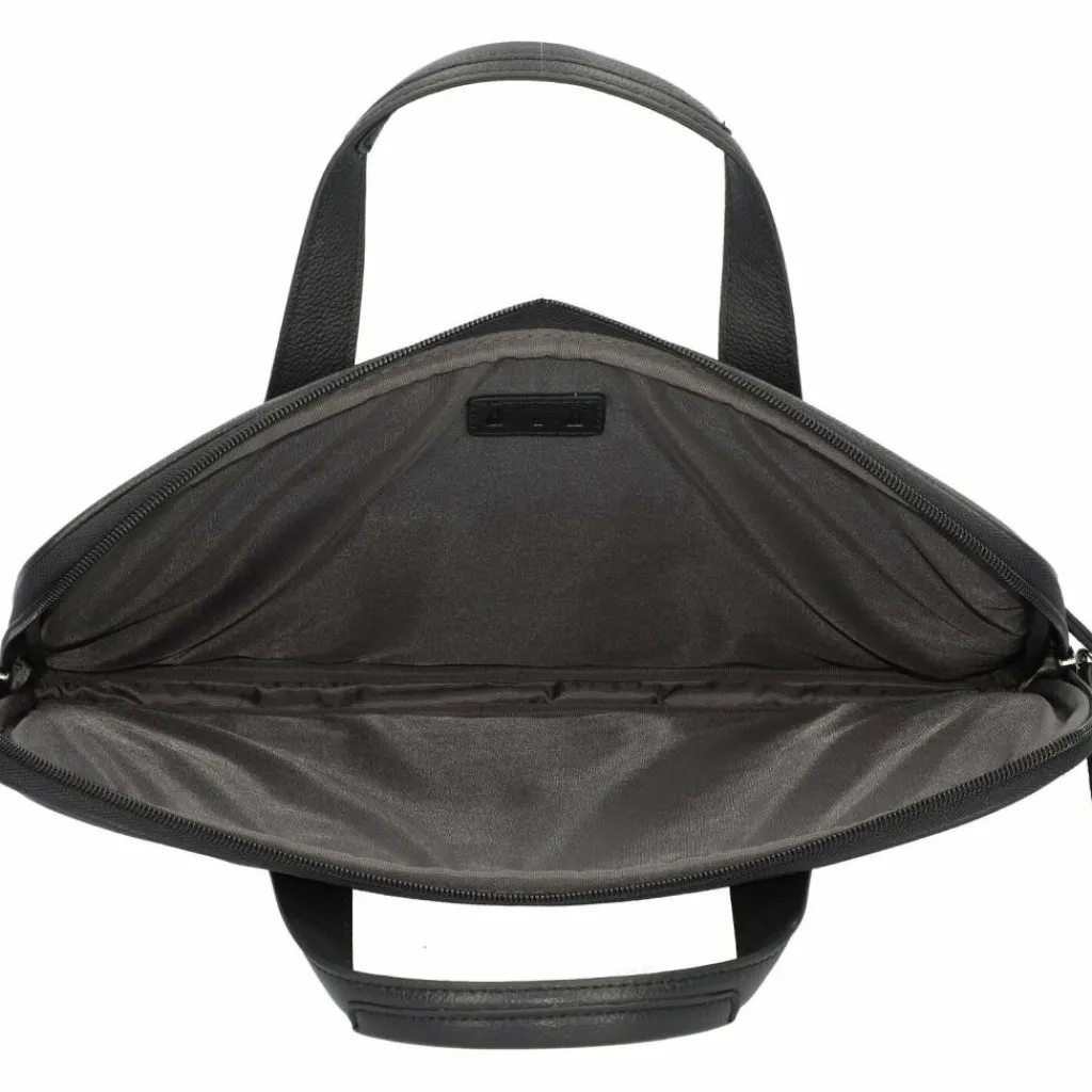 Hot d&n Business Line Aktentasche Leder 40 cm Laptopfach schwarz