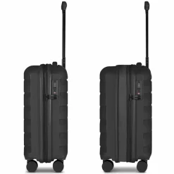 New d&n South Dakota 4 Rollen Kabinentrolley S 55 cm mit Dehnfalte black