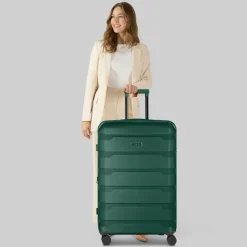 New d&n South Dakota 4 Rollen Trolley L 76 cm mit Dehnfalte olive