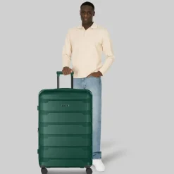 New d&n South Dakota 4 Rollen Trolley L 76 cm mit Dehnfalte olive